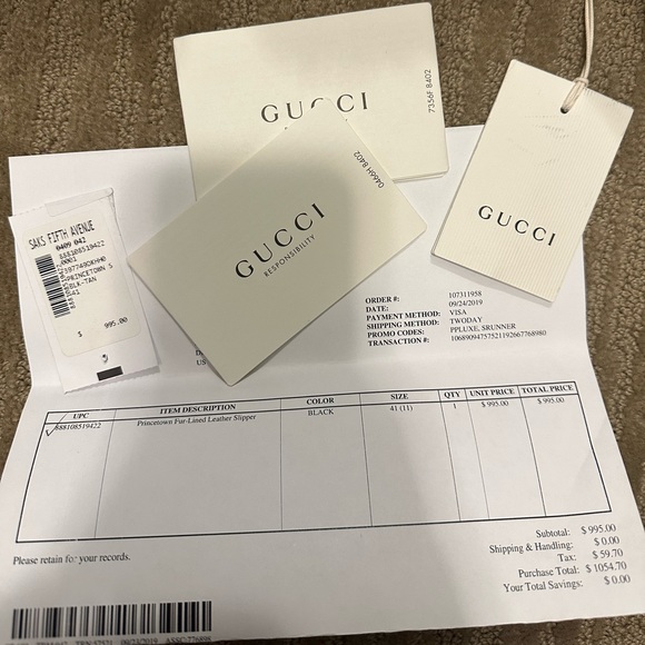 Gucci Princetown Fur-Lined Leather Mule - Picture 2 of 8